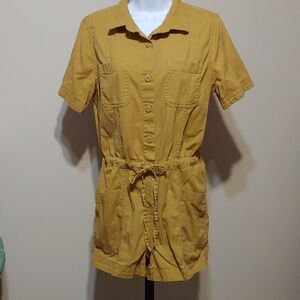 Old Navy Mustard Button-Up  Romper